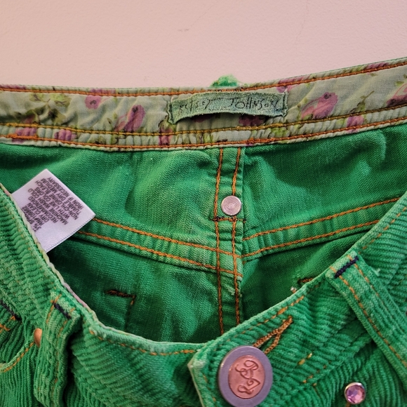Vintage Betsey Johnson Green corduroy flare - Picture 4 of 5